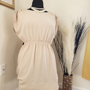 Cream Casual Cocktail Dress